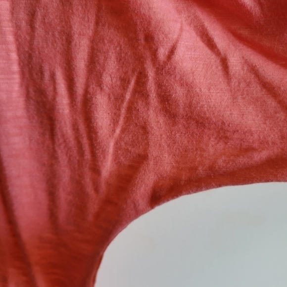 J. Crew Long Sleeve V Neck Lightweight Semi Sheer Pink Peach Medium - Picture 4 of 7